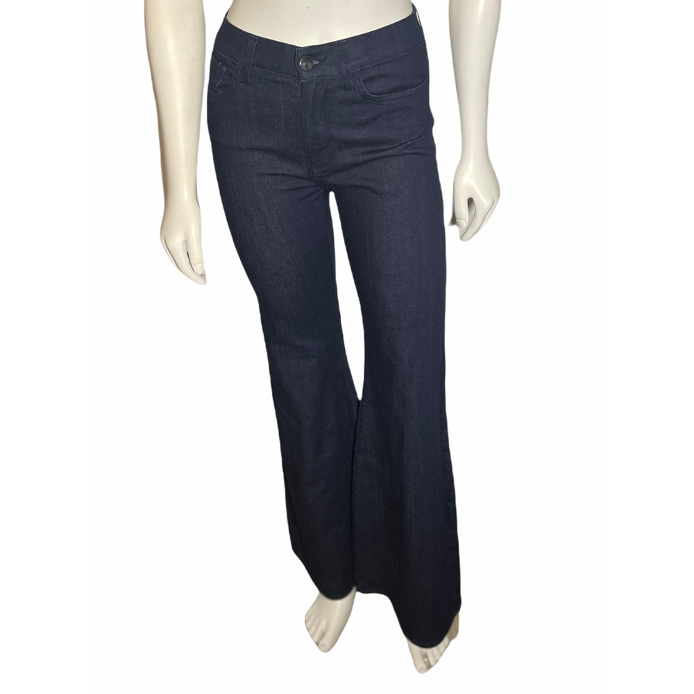 7 for all mankind wide‎ leg dark denim jeans 26